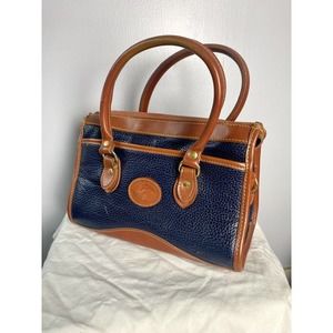 Vintage Dooney & Bourke Dark Blue Leather Bag Purse
